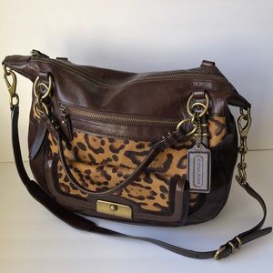 Coach Kristin Pinnacle Ocelot Satchel Purse
